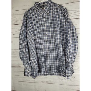 Burberry London Nova Check Blue Shirt Size XL Mens